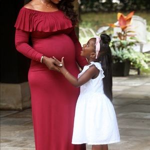 Long Maxi Maternity Dress